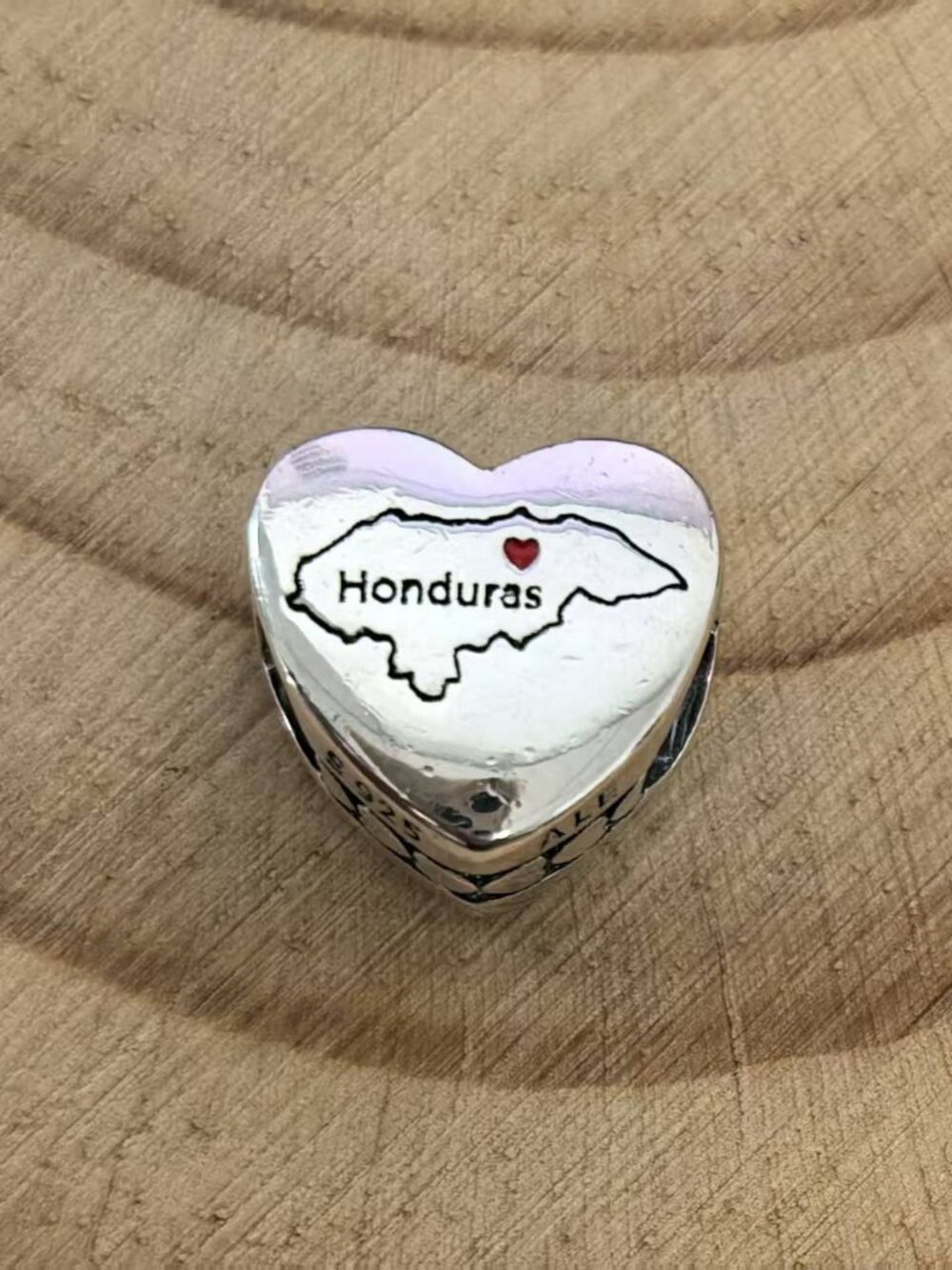 Pandora Honduras Exclusive Travel Heart Charm Pendant, S925 Silver Jewelry